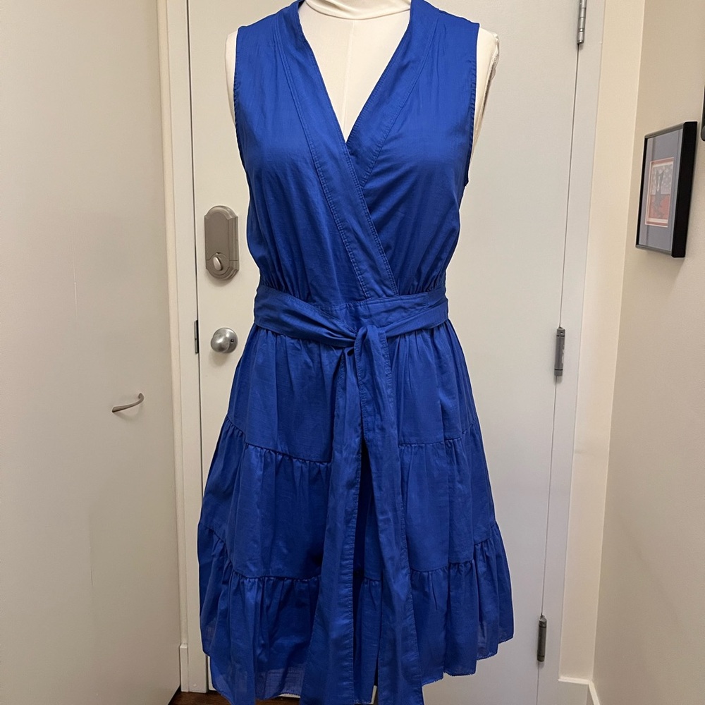 Banana Republic Vibrant Blue Wrap Midi Dress Size XS NWT